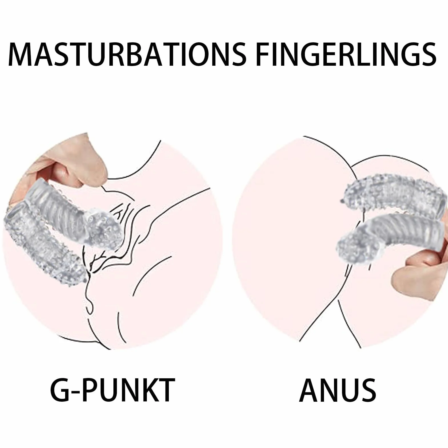 Manicotti per Dita Punto G 4 Pezzi, Manicotti per Massaggio alle Dita Giocattoli Sessuali, Copertura per Dita Impermeabile Sex Toys per Coppie, Trasparente