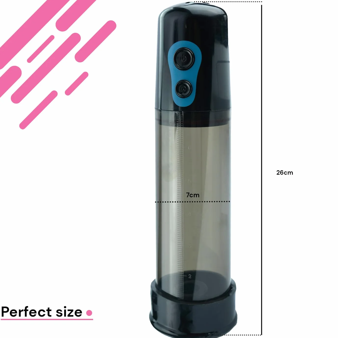 Pompa per il Pene Elettrica 28cm per Ingrandimento Erezione Pompa Elettrica Giocattolo Erotico per Uomini con Livelli di Aspirazione Sex Toy Estremo Modello FOPS P02-8