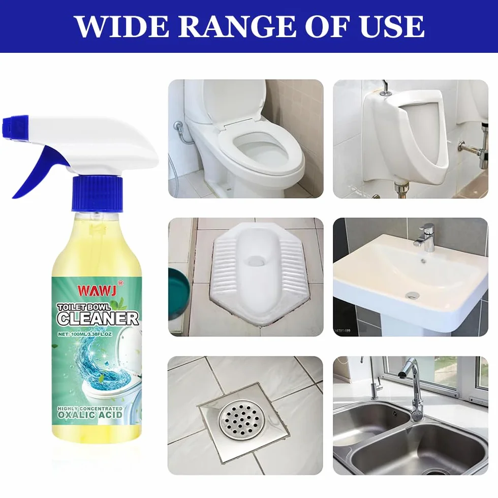 Detergente per la tazza del water, Detergente per WC in Acido ossalico, Rimozione delle urine extra forte, Detergente per WC e schiuma, rimozione del calcare contro calcare e sporco