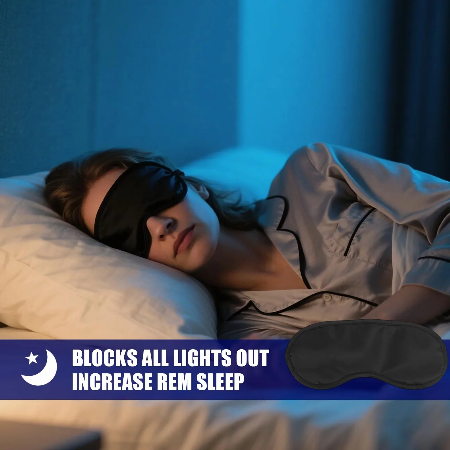 10 Pezzi Maschera per Dormire, Mascherina Oscurante per Gli Occhi per Donna e Uomo, Copri Occhi per Dormire con 2 Elastici, per Viaggi, Pisolini, Sonno Notturno (Nero)