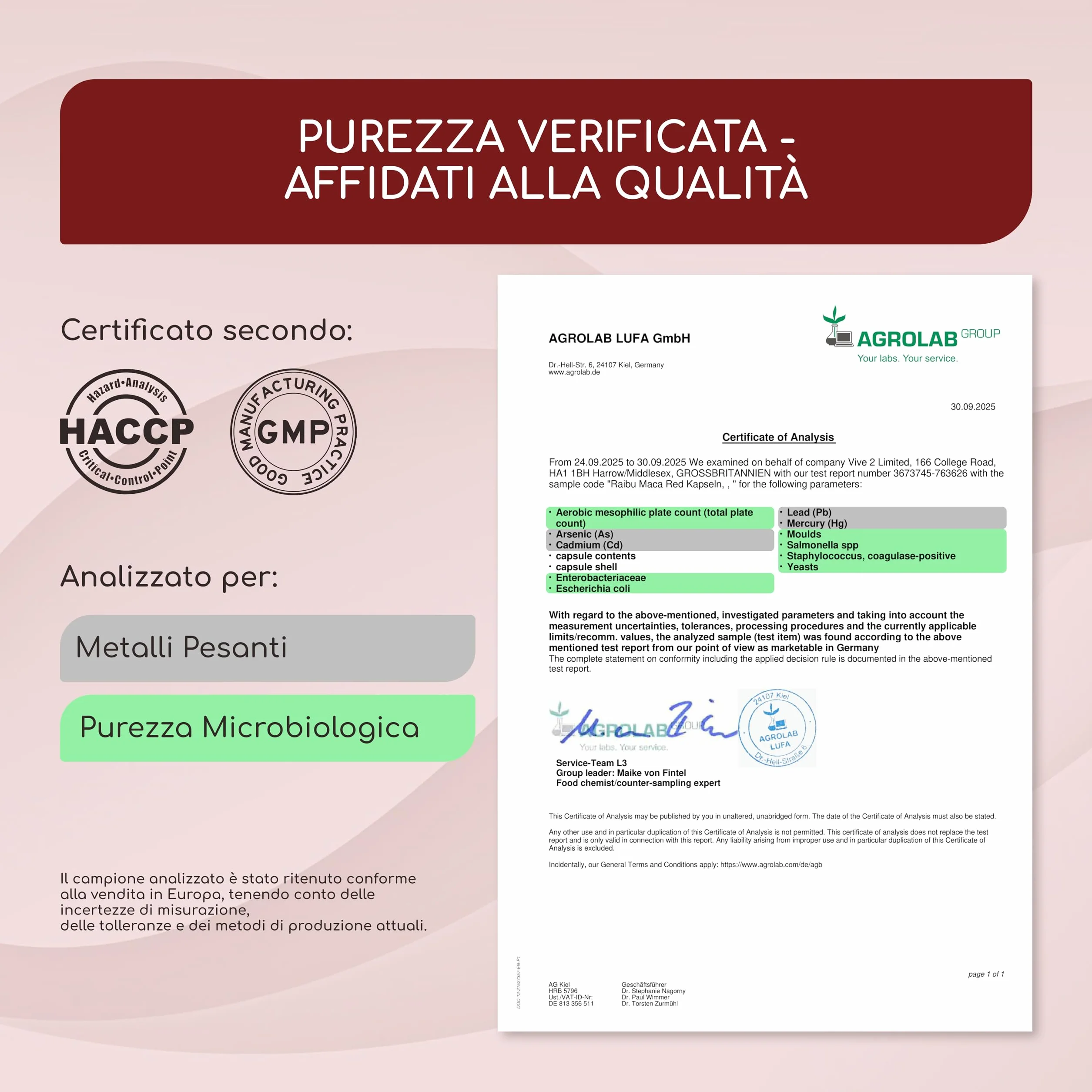 Maca Rossa Peruviana BIO - 180 capsule da radice di Maca Peruviana - Equilibrio ormonale per donna - 3.200mg per dose giornaliera (equivalenti a 12.800mg di radice del Perù) - Con vitamina C naturale