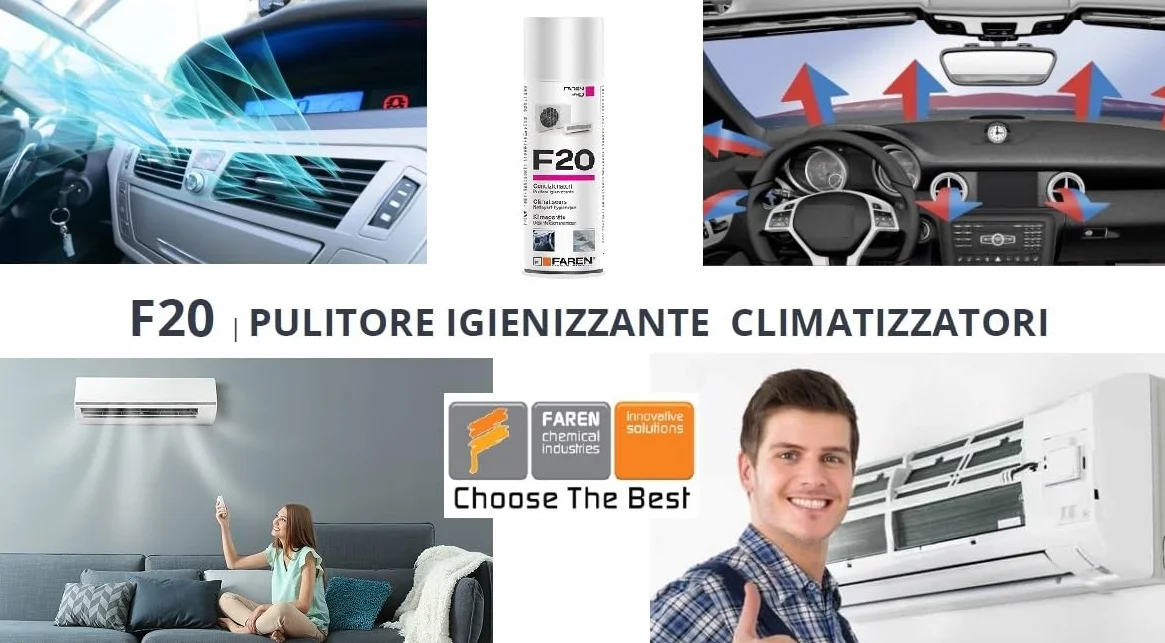 FAREN Igienizzante per Condizionatore Clima, Pulitore Climatizzazione, 400 ml