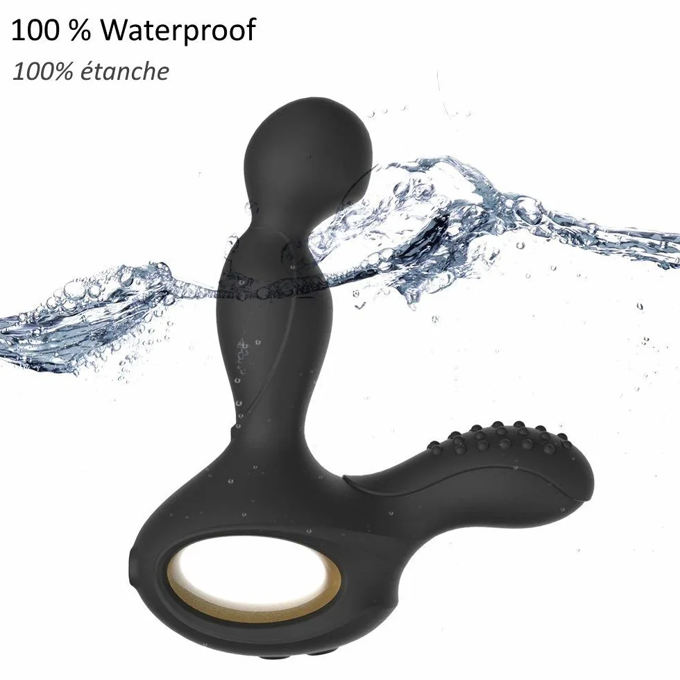 GOLIATE NyX Pro2 Massaggiatore Prostatico telecomandato Vibrante per Uomo - Vibromassaggiatore sex toys Maschile Stimolatore della Prostata, Punto P, Piacere Anale, Perineo: 10 Modi, Ricaricabile
