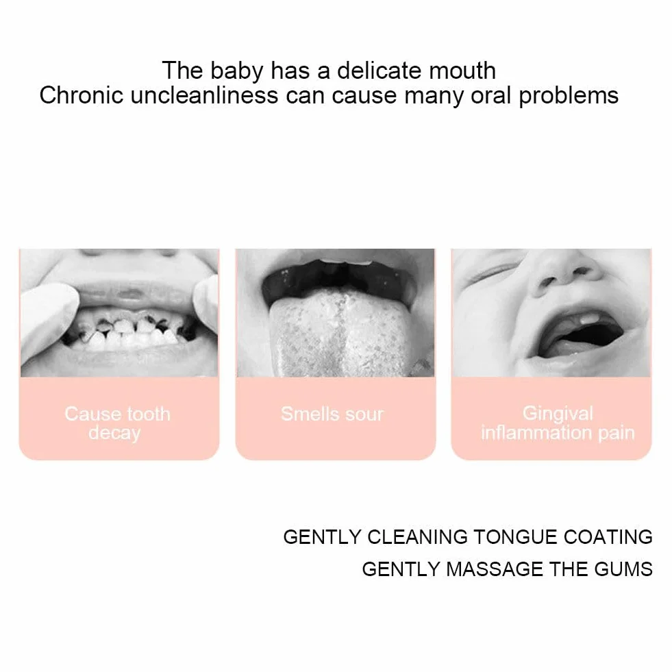 Yolispa Pulitore per Lingua Neonato, 30 Pezzi pulitore Orale per Neonati spazzolino da Denti per la Pulizia della Bocca del Neonato Stick per la Cura Dentale per Bambini da 0 a 36 Mesi