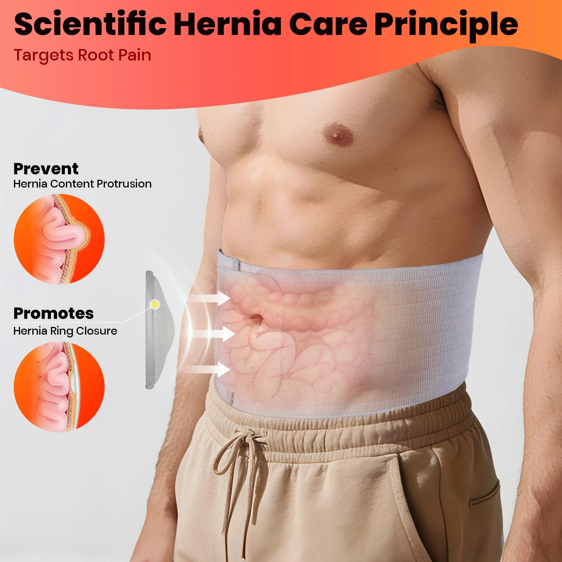 Cintura Per Ernia Ombelicale Per Uomini E Donne - Fascia Di Sostegno Addominale Con Cuscinetto Di Compressione - Aiuto Per La Prevenzione Della Chirurgia Dell'ombelico E Dell'incisione Ventrale.