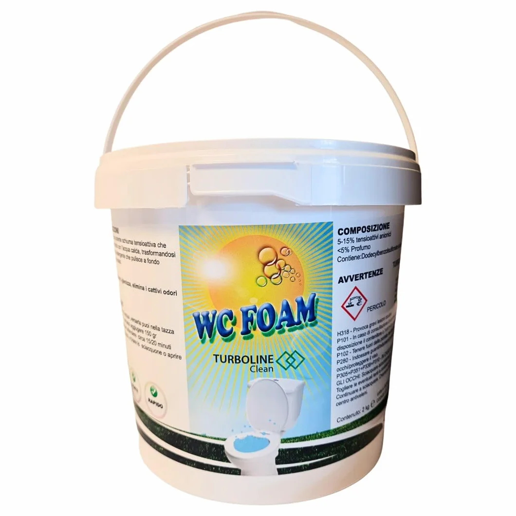 WC Foam Schiuma Detergente per Sanitari, Rimuove Calcare, Ruggine e Disinfetta, 2 kg