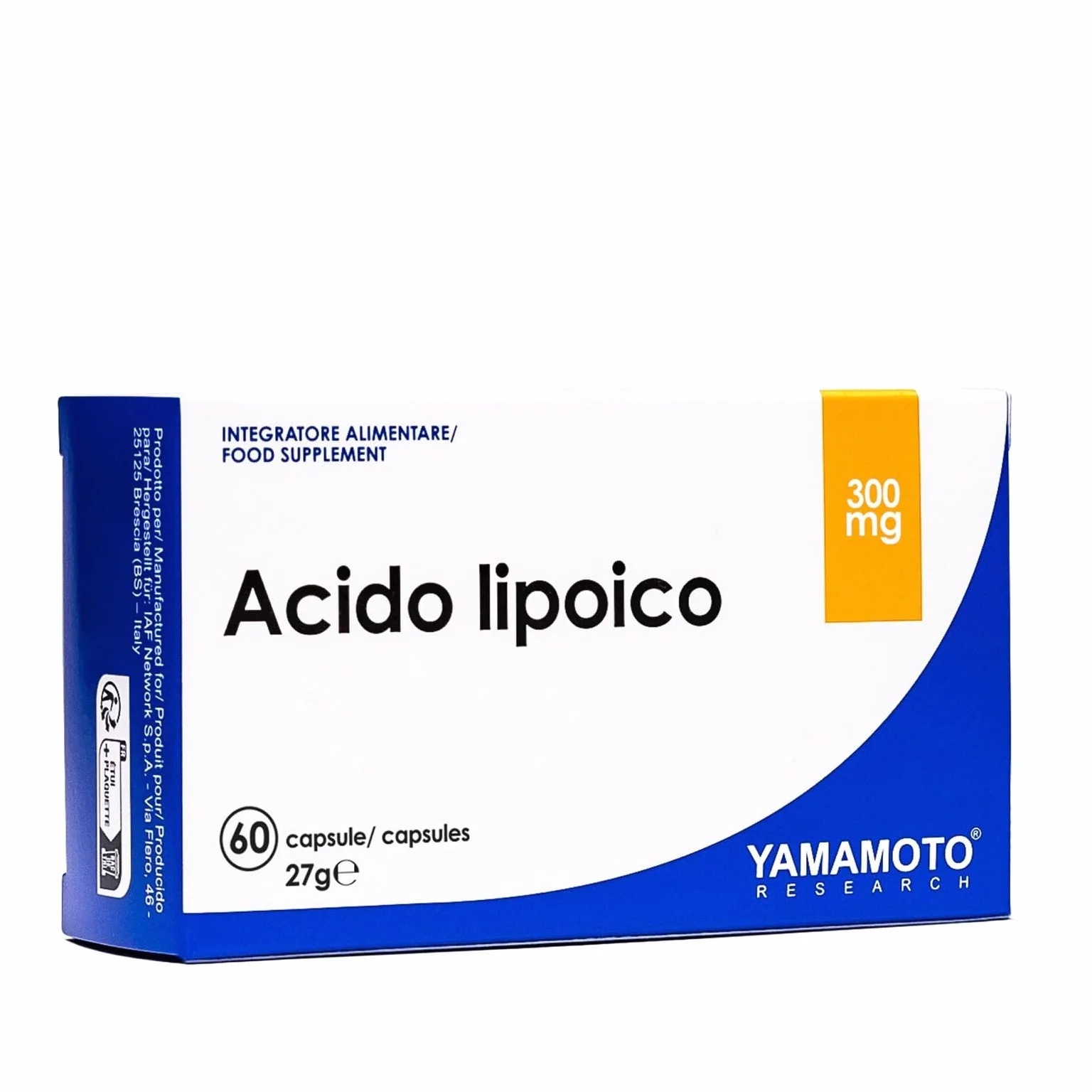 YAMAMOTO RESEARCH Acido Lipoico 60 Capsule Integratore Alimentare Antiossidante 200 mg