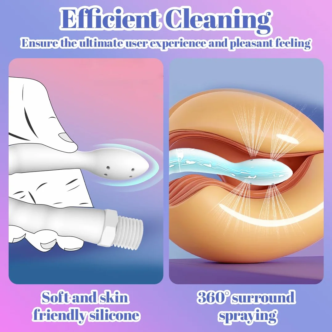 1 Pezzo Pulitore Vaginale Con 8 Fori,Silicone Doccetta Anale,Doccino Anale,Per la Pulizia Anale Colonic Sistema,Per Coppie Gay, Uomini e Donne(Bianco)