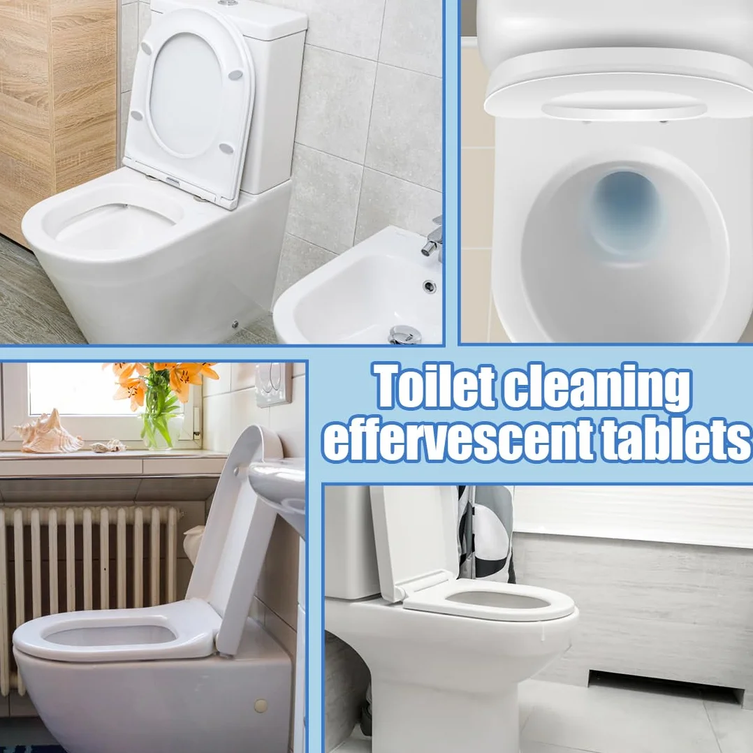Pastiglie Anticalcare WC 24 Pezzi, Detergente Effervescente con Bicarbonato, Rimuove Calcare