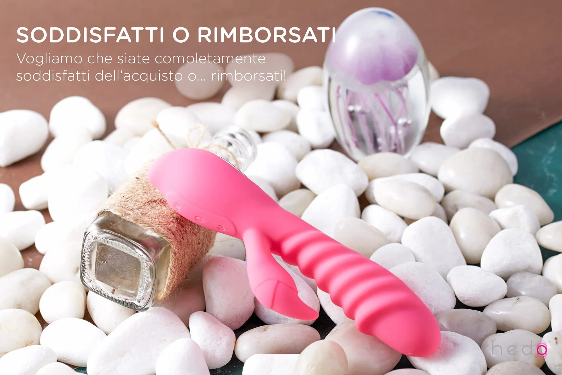 HEDO M4 | Vibratore sessuale per donna | Funzione calore | Stimolatore clitorideo e punto G | Dido vibrante | Privo di PVC e ftalati | Vibratorepunto squirt | Massaggiatore rabbit