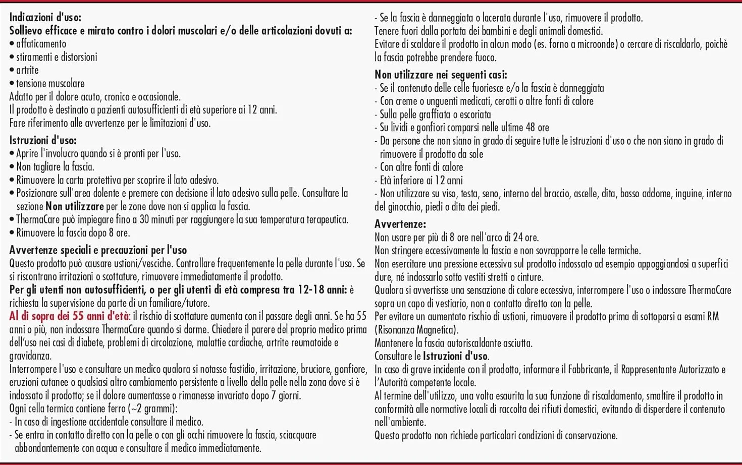 ThermaCare Versatile XL Fasce Autoriscaldanti a Calore Terapeutico, 8 Ore Calore Costante, 2 Fasce