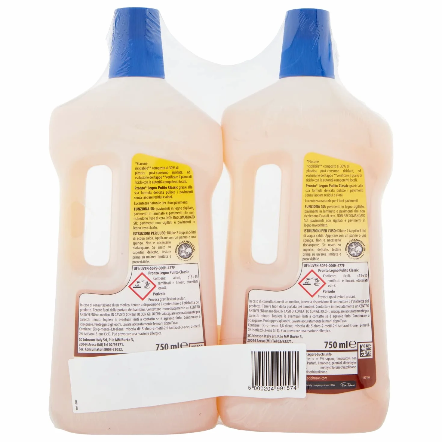 Pronto Legno Pulito Detergente Pavimenti Parquet 2x750 ml