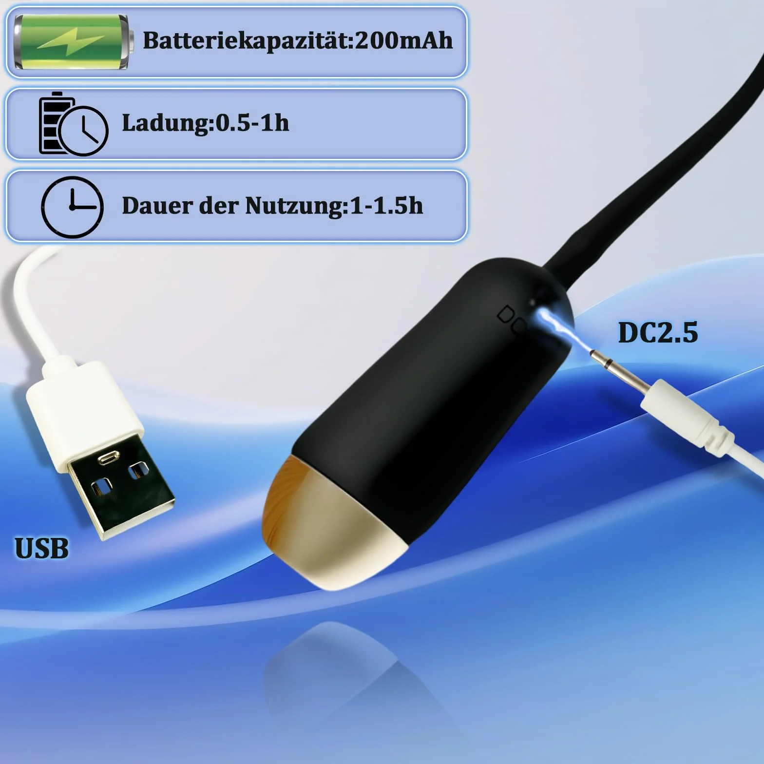 Vibratore Uretrale Silicone 10 Modalità di Vibrazione Dilatatore Uretrale Massaggio Prostatico Plug Uomo