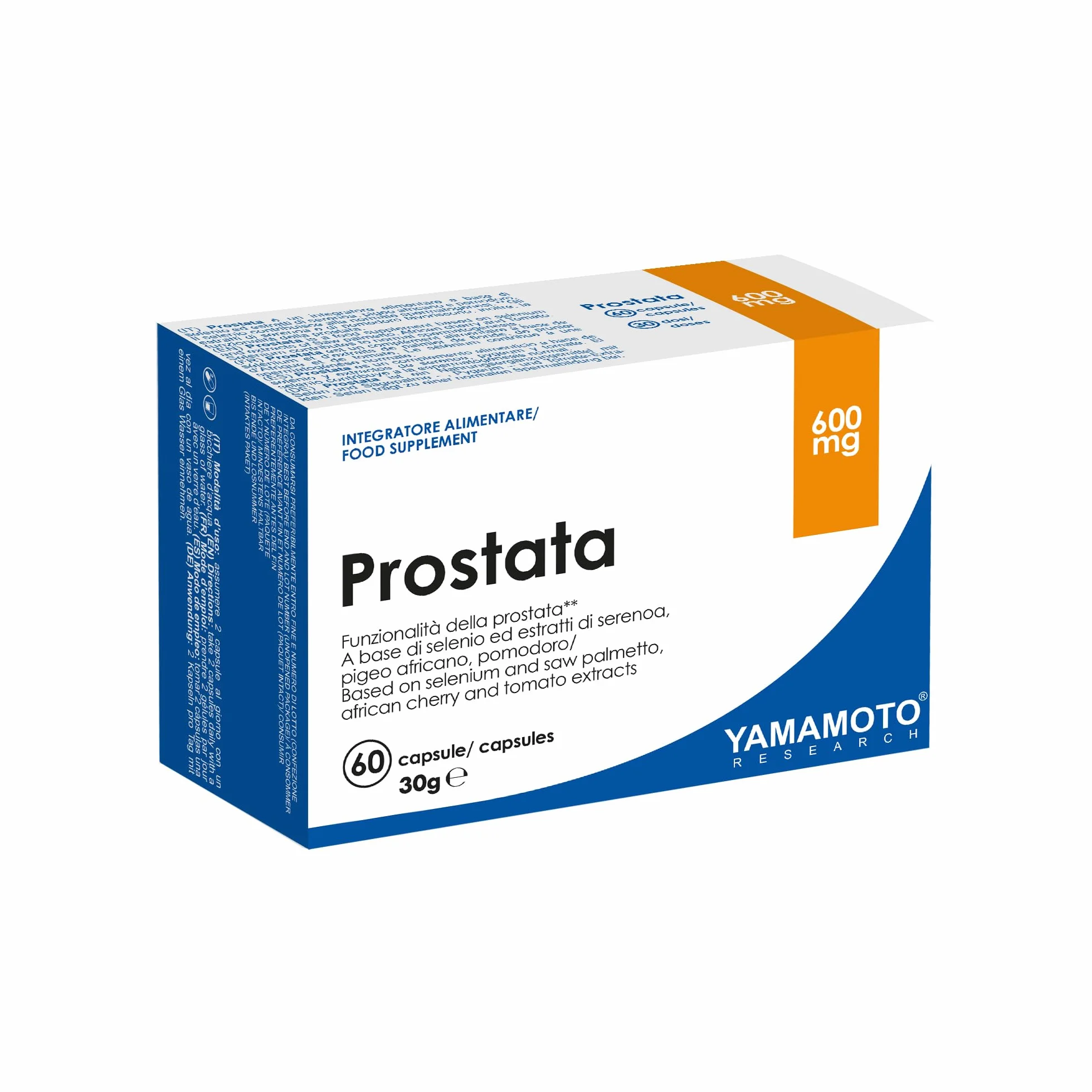 YAMAMOTO RESEARCH Prostata 60 Capsule Integratore Alimentare Selenio Saw Palmetto Estratti Vegetali