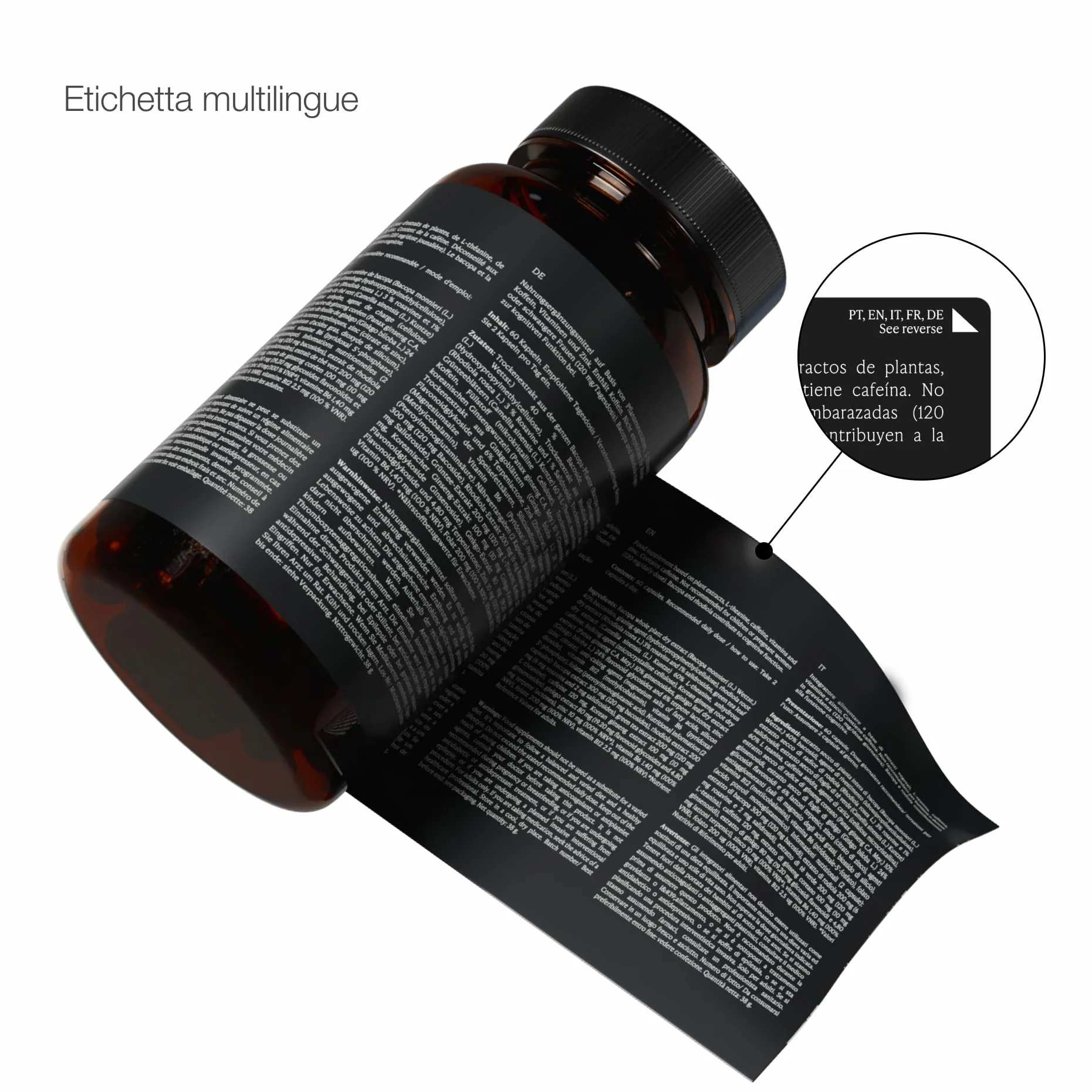 ZZEN FOCUS Nootropico Naturale Integratore Stanchezza Energia Concentrazione Memoria 60 Capsule