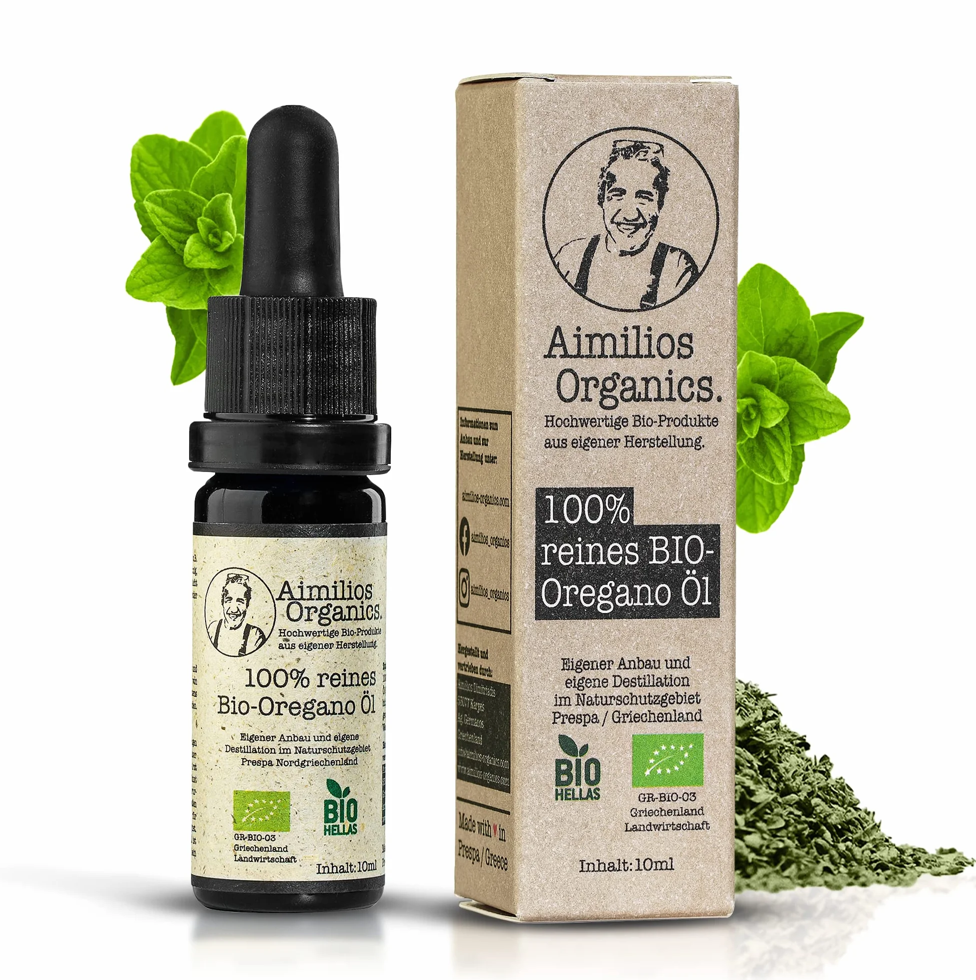 Olio di origano biologico Origanum Vulgare Hirtum 10 ml spettro completo
