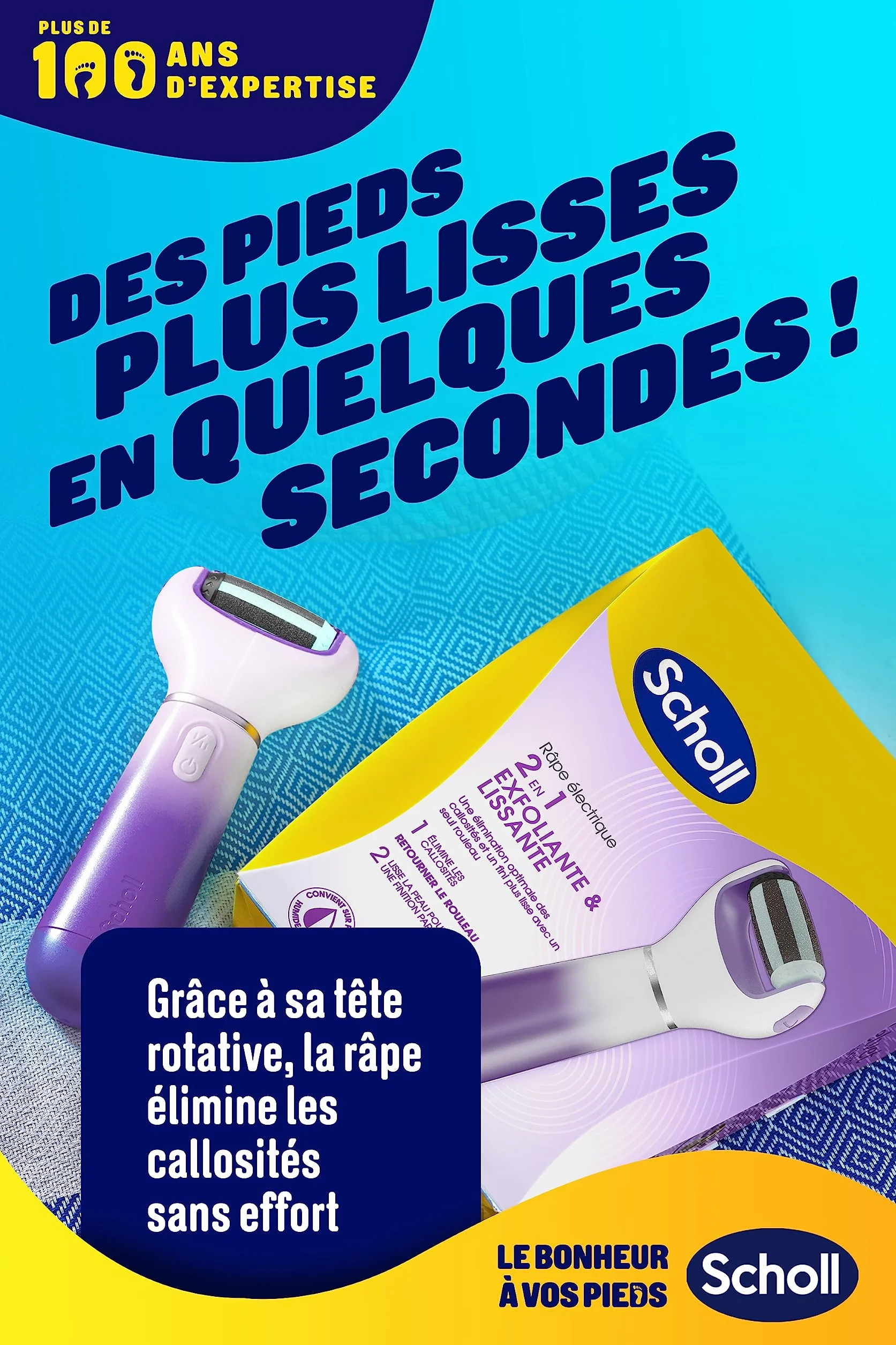 Scholl Velvet Smooth Express Pedi Estrattore corneale elettrico con rullo extra resistente