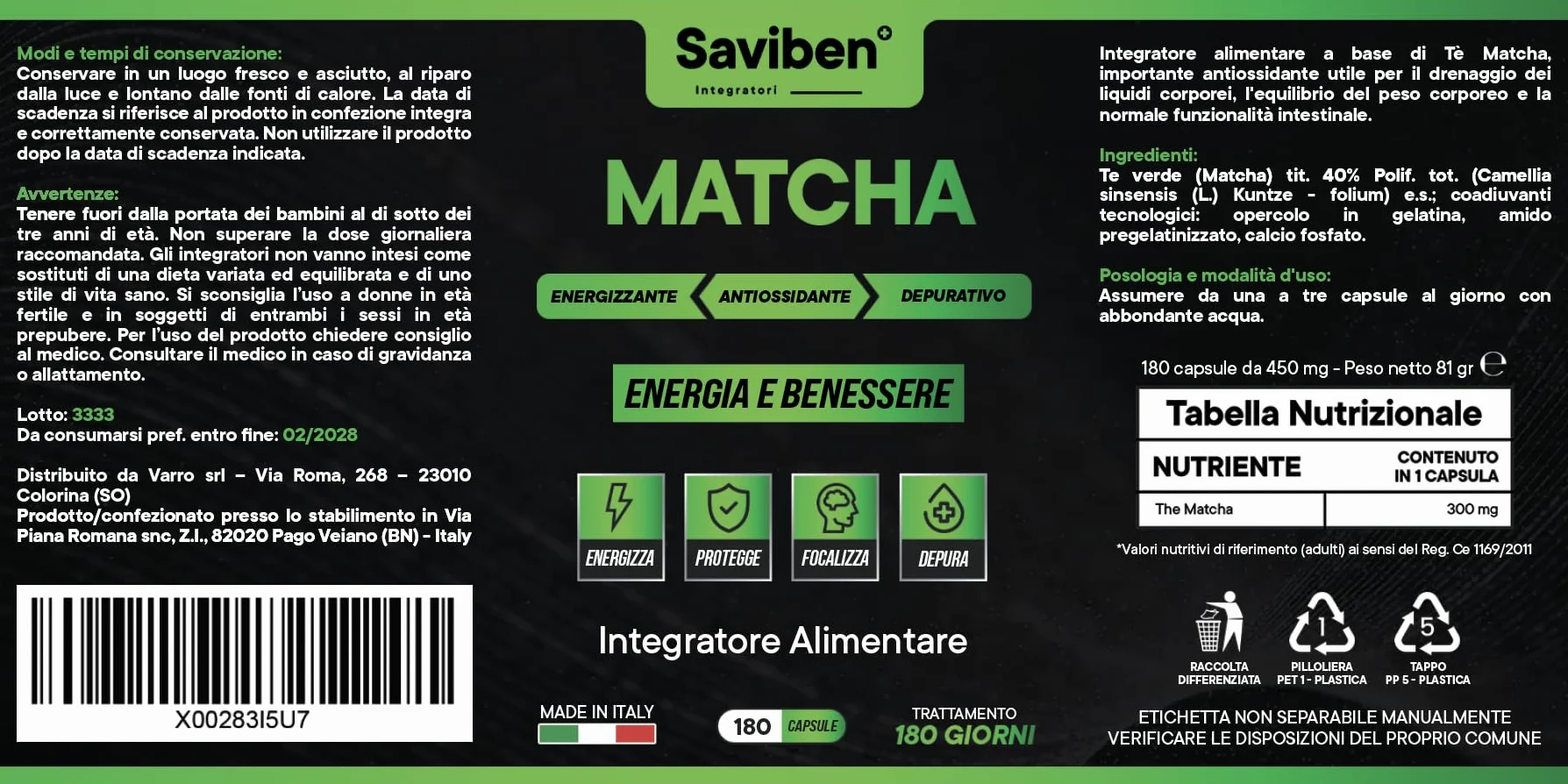 integratore Te Verde Matcha Giapponese 180 Capsule per dieta keto The Matcha Dimagrante naturale ultra Potente Antiossidante Energizzante Potenzia il Metabolismo Rafforza difese immunitarie
