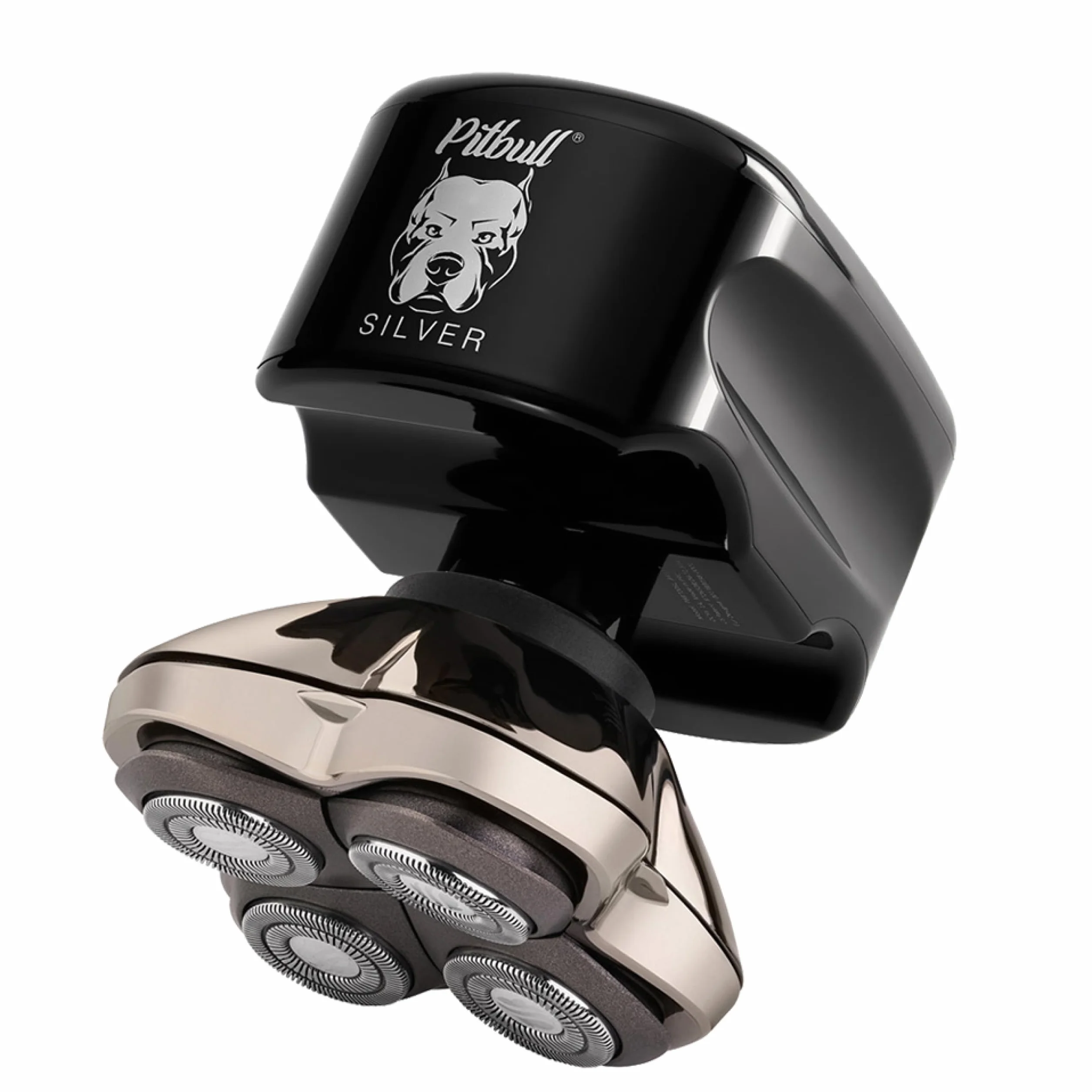 Skull Shaver Pitbull Silver Pro SX5 Rasoio Elettrico Uomo Wet&Dry Senza Fili Resistente all'Acqua