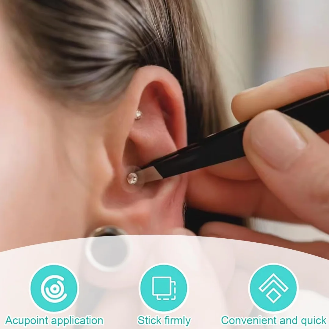 20 Pezzi Cerotti Per Punto Auricolare Di Agopuntura,Alla moda Cerotti Per Punto Auricolare,Cerotto Per Pressione Dell'orecchio,Include penna per agopuntura Massaggio Orecchio Auricoloterapia(A)