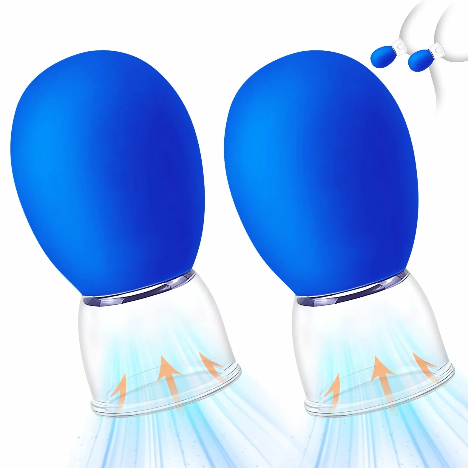 SXOVO Succhiatore di capezzoli in silicone 2 pezzi Pompa per il seno Stimolazione del clitoride Masturbazione Extra Forte Succhiatore di capezzoli Giocattolo sessuale per donne e coppie