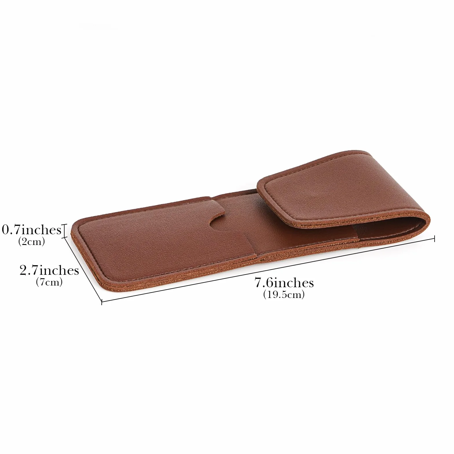 Linkidea Custodia portatile per rasoi da uomo con bordo dritto, compatibile con Fusion 5 ProGlide, Mach 3 e altri rasoi simili (marrone)