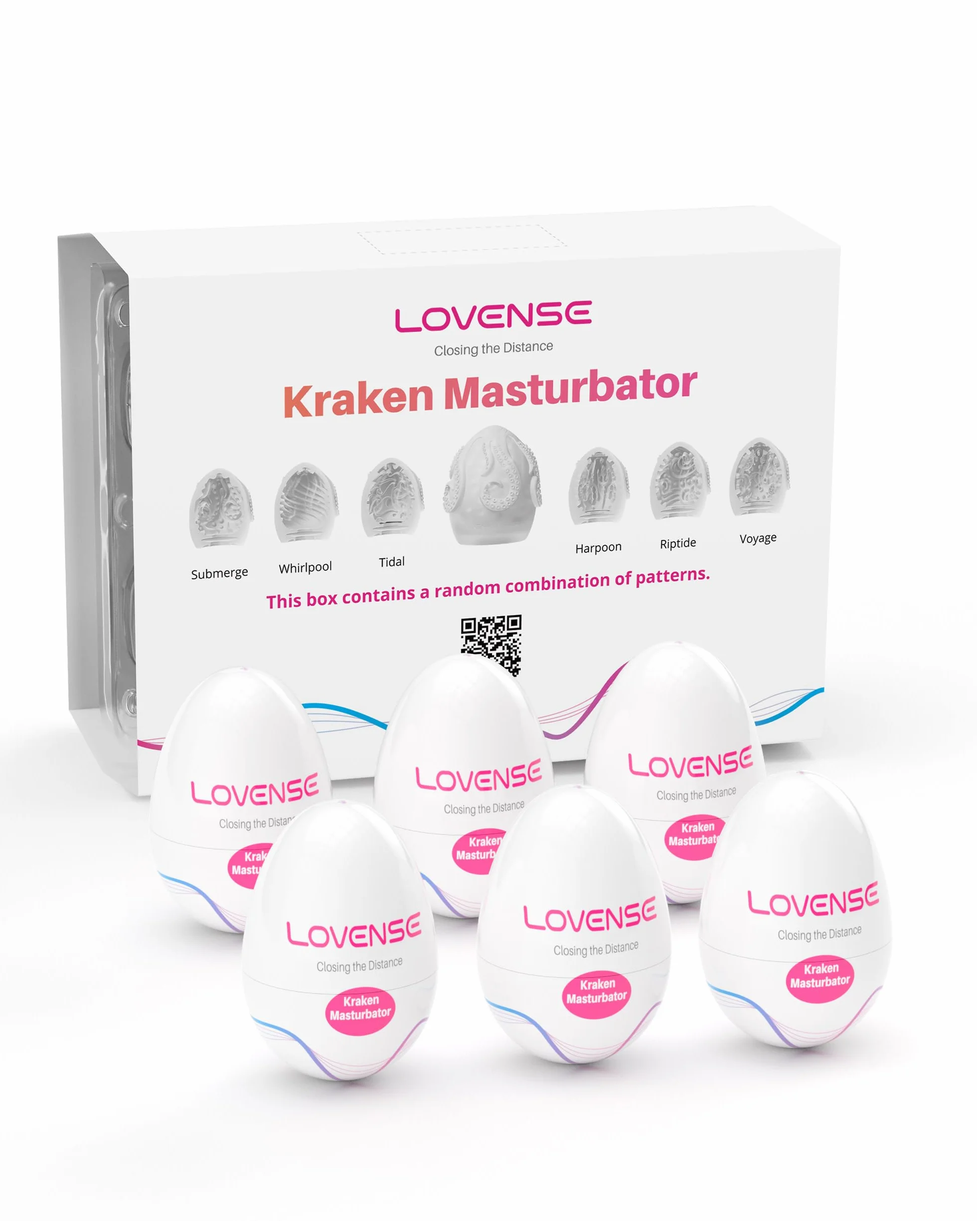 LOVENSE Kraken Masturbtore per Uomini, Massaggiatore Manuale a forma di uovo, Uomo A Uovo Portatile Tascabile (Confezione da 6)