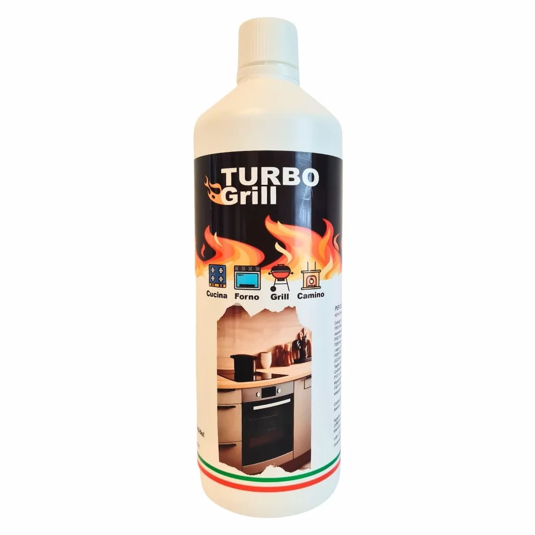 Turbo Grill, Sgrassatore Universale per Griglie, Forni e Piani Cucina, 1 Litro