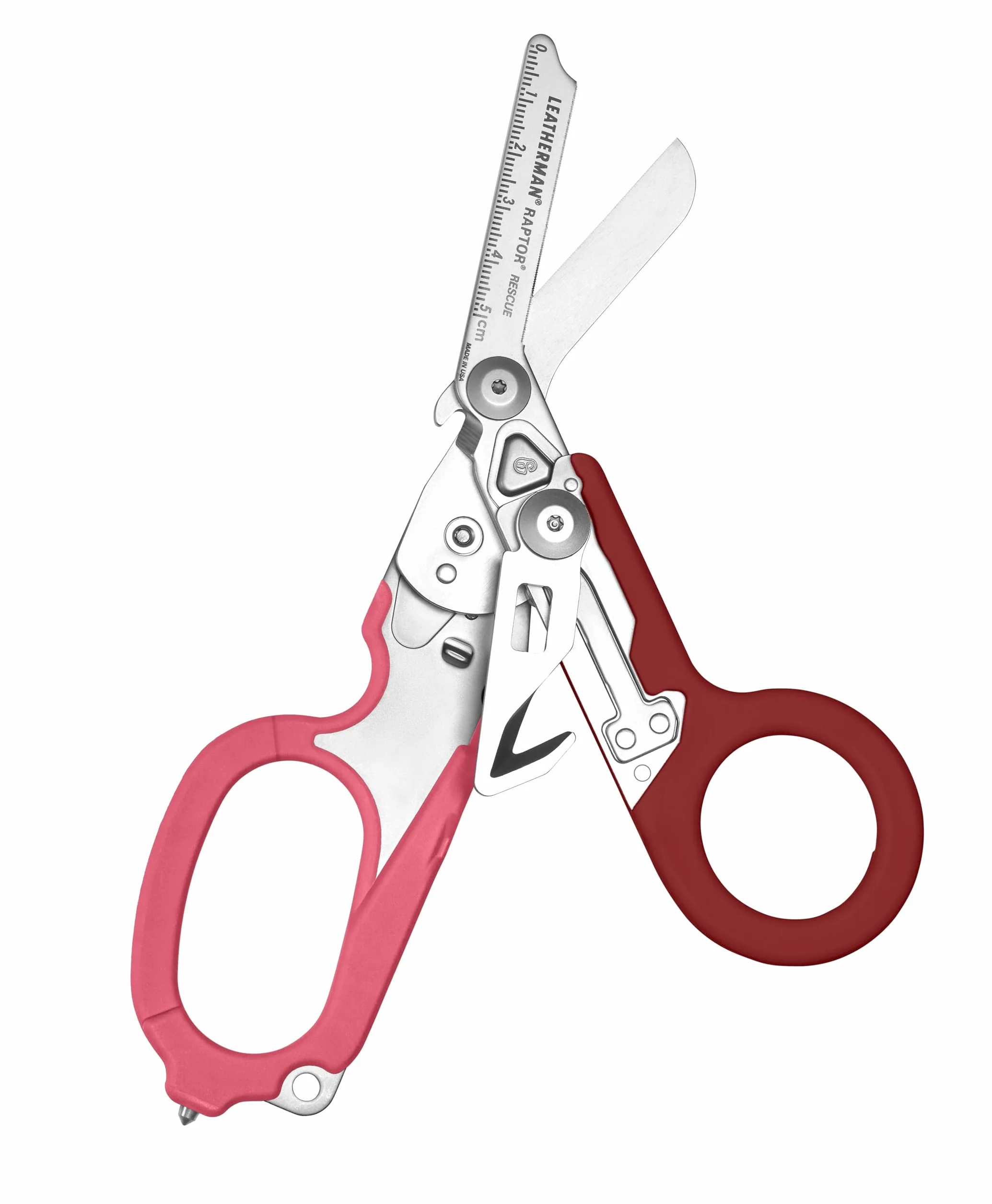 Leatherman Raptor Rescue Forbice Pieghevole per Emergenza con Tagliacinture e Rompivetro Rosa Lampone