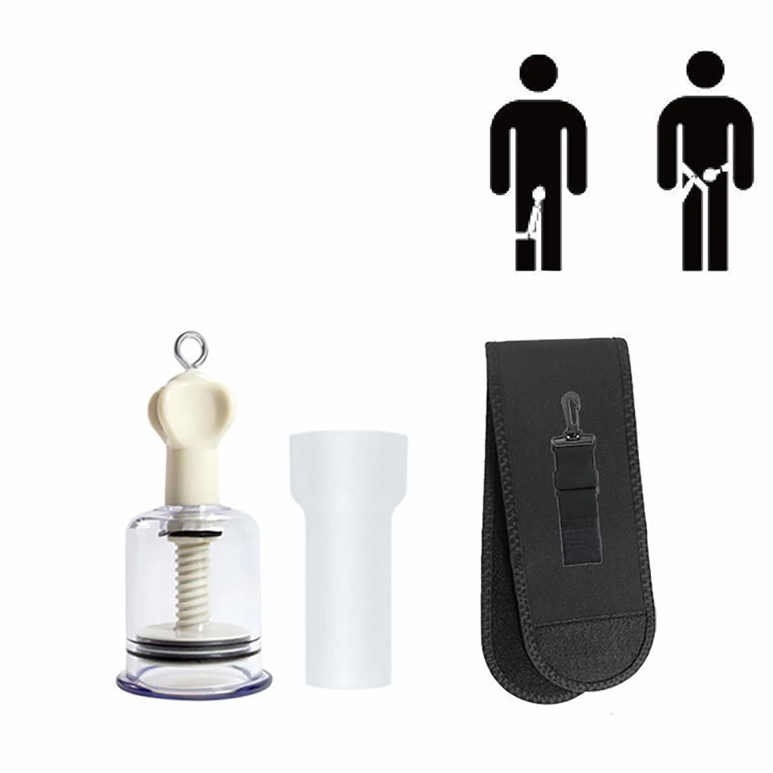Allungamento Del Pene Pompa Per Il Pene Set Per L'ingrandimento Masturbazione Penis Trainer Enlargement Devices SM Sex Toy Per Uomini (Waist belt,1)