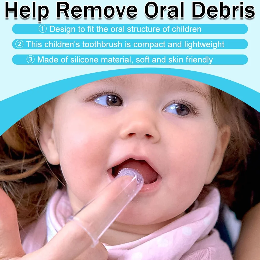 16 Pezzi Spazzolino Morbido & Sicuro da Denti per Bambino, Spazzolino da Denti di Dito in Silicone, Spazzolini per Neonati in Silicone, Spazzolini per Bebè e Bambini Piccoli, Senza BPA