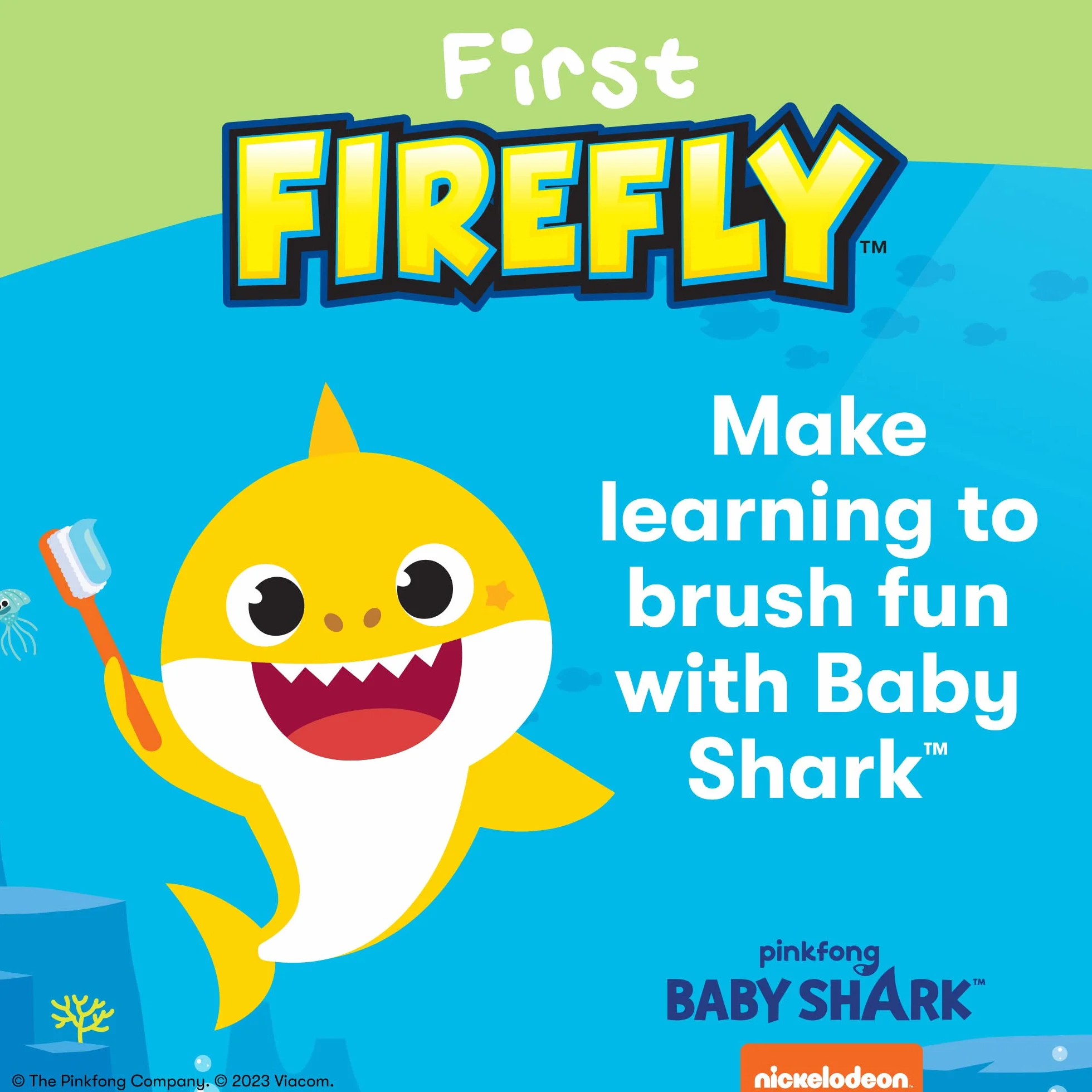 FIREFLY First Training - Spazzolino da denti luminoso, Baby Shark