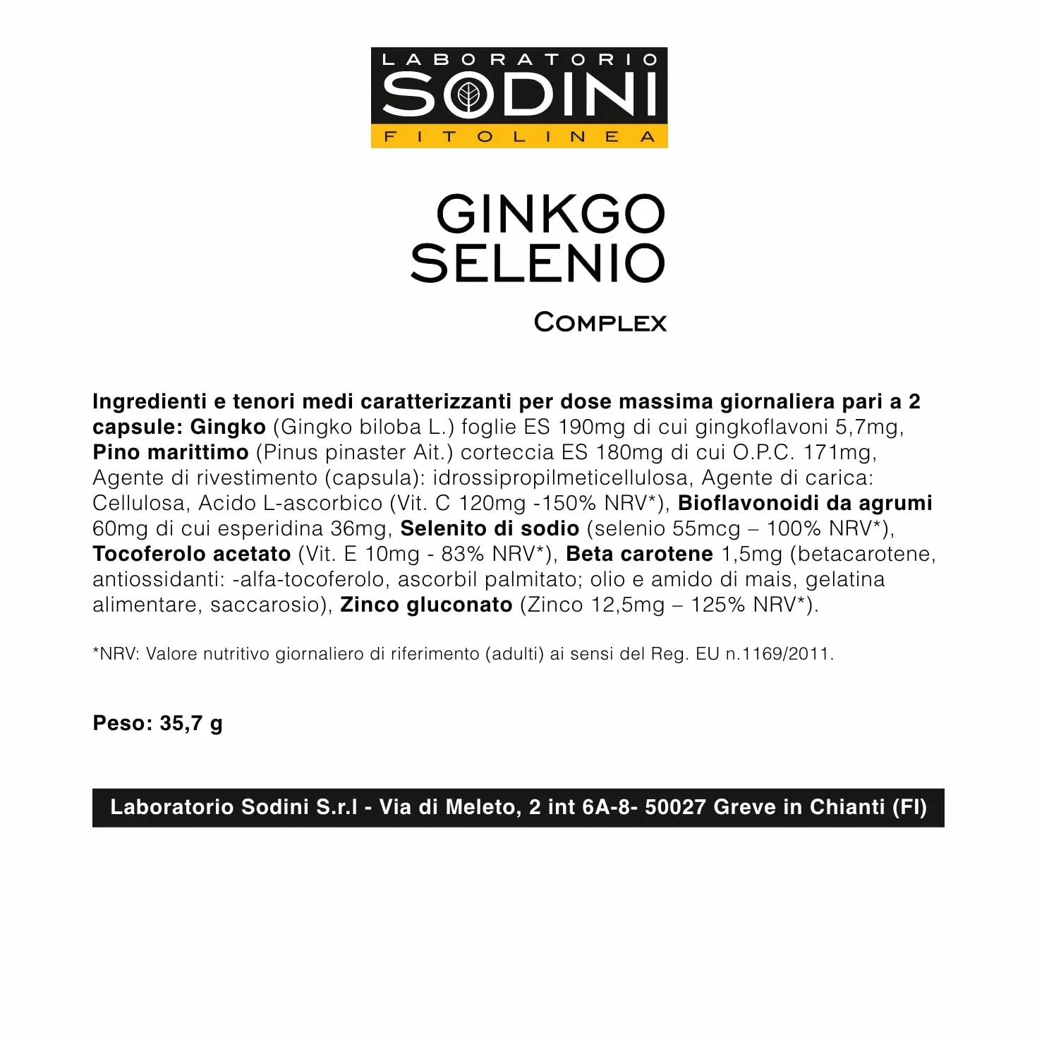 Gingko Selenio Complex Vegetali Naturali, Confezione da 70 Capsule