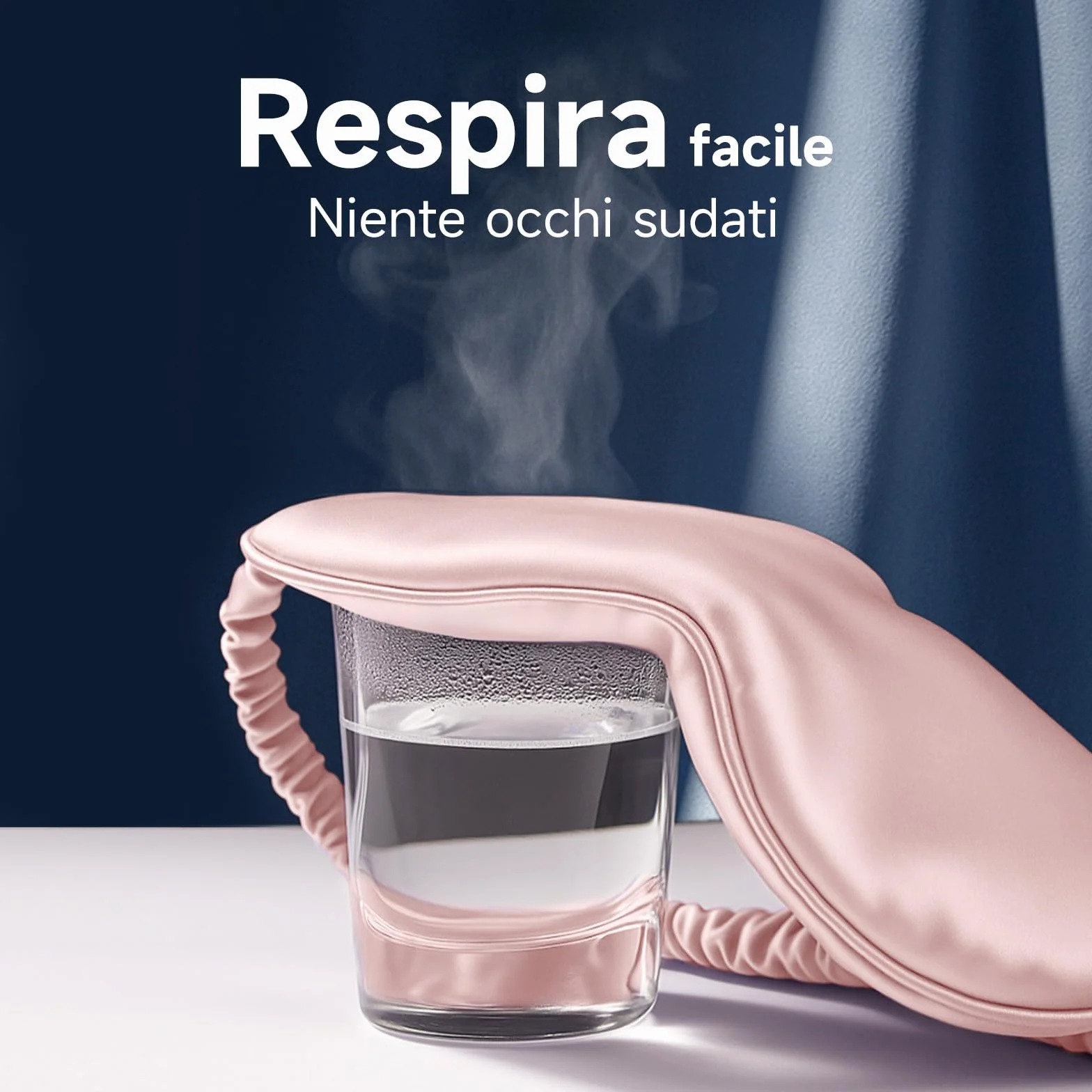Umisleep 100% pura seta maschera, 22 momme 6A, morbida e liscia, traspirante, per donne e uomini, migliore tenuta della luce, con custodia da viaggio, Maschera per gli occhi regolabile (Rosa)