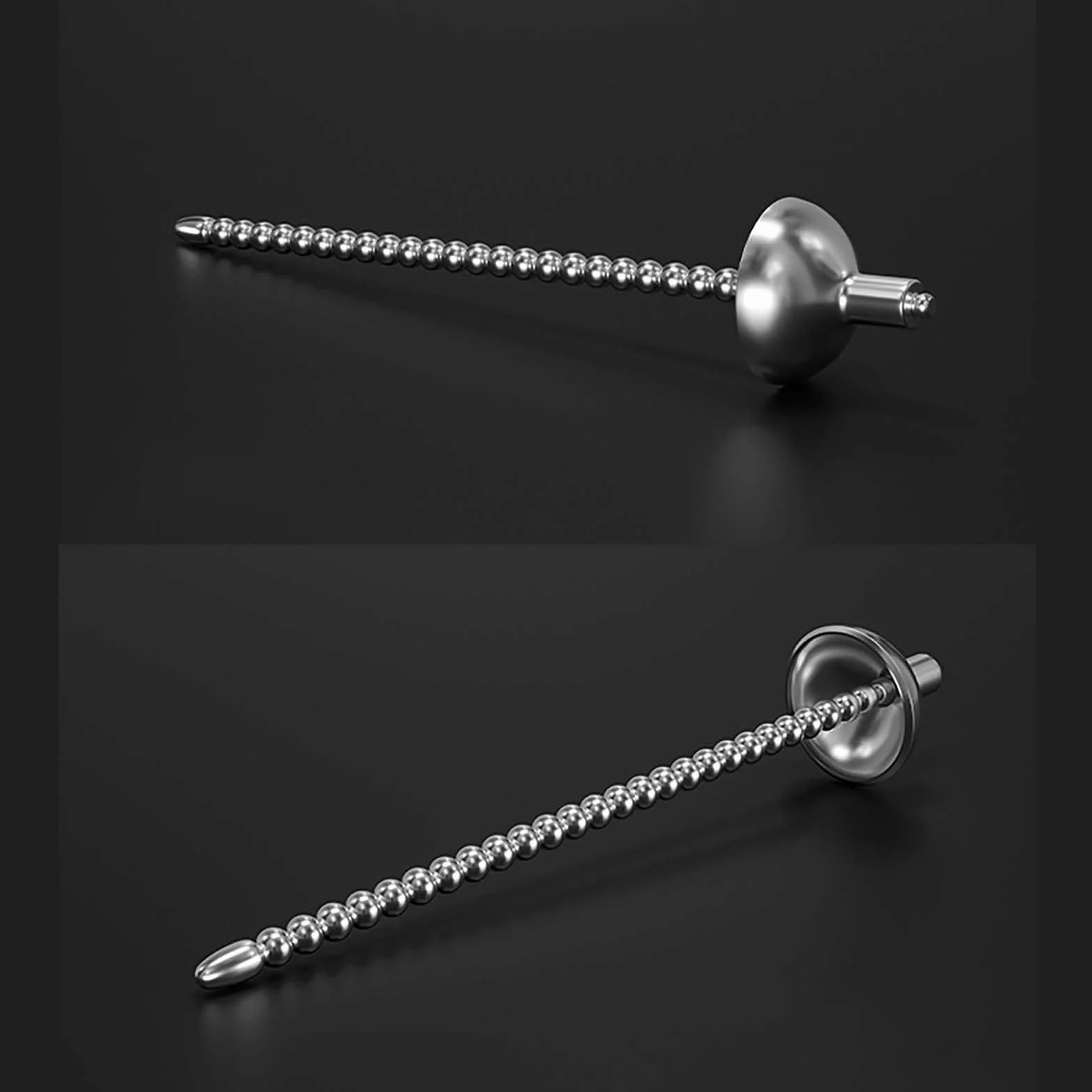 Asta sonora in acciaio inossidabile con copertura, anello di allenamento e controller, set di allenamento con perline speciali per uomo -D39IT (8mm)