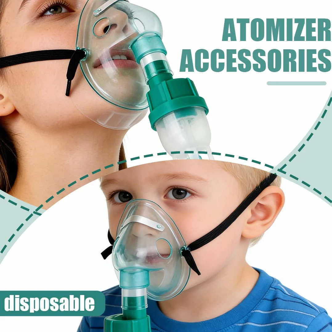 Kit Aerosol Universale 2 Pezzi con Mascherina, Coppa, Tubo di Collegamento per Bambini e Adulti