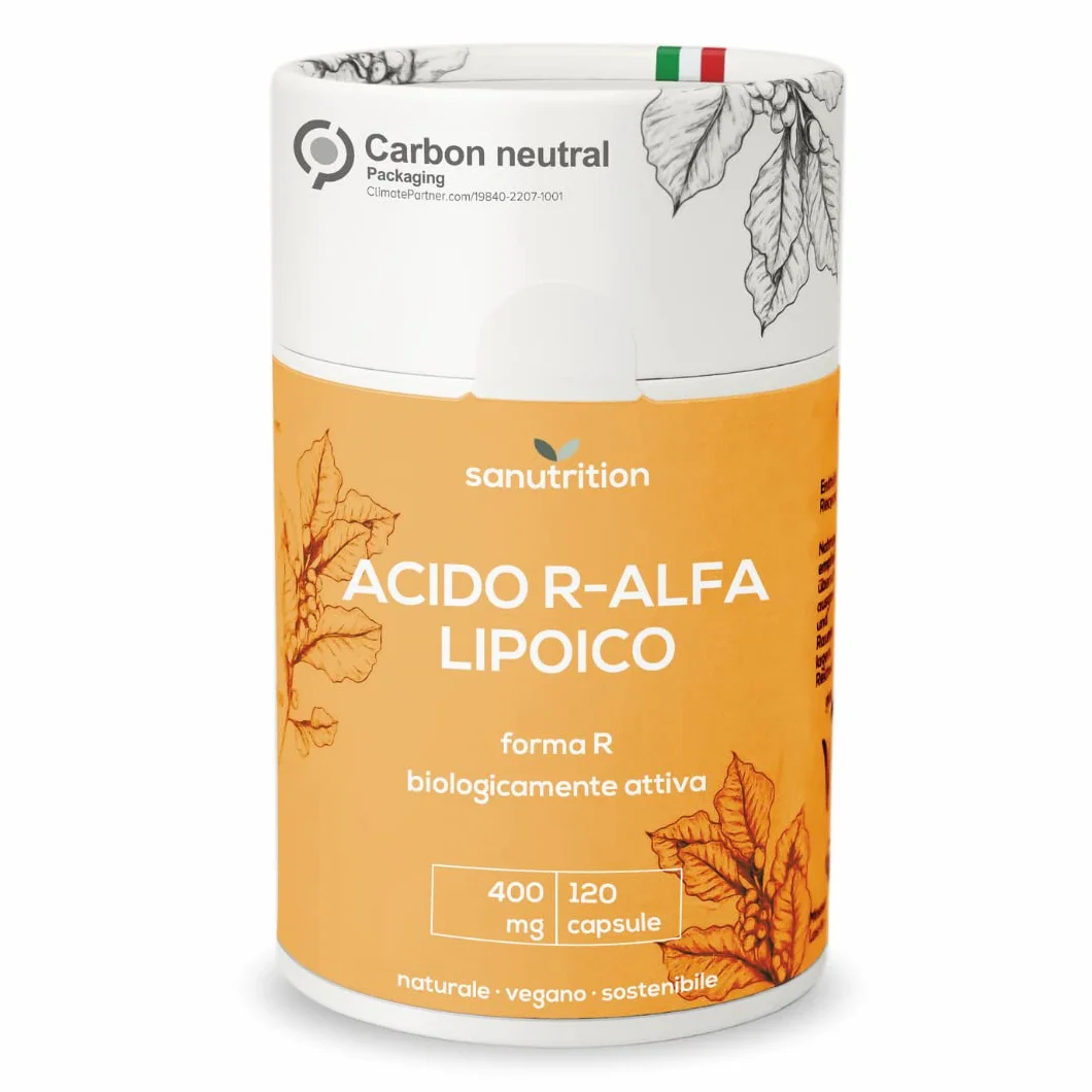 Acido R-alfa-lipoico 400 mg 120 capsule Vegano
