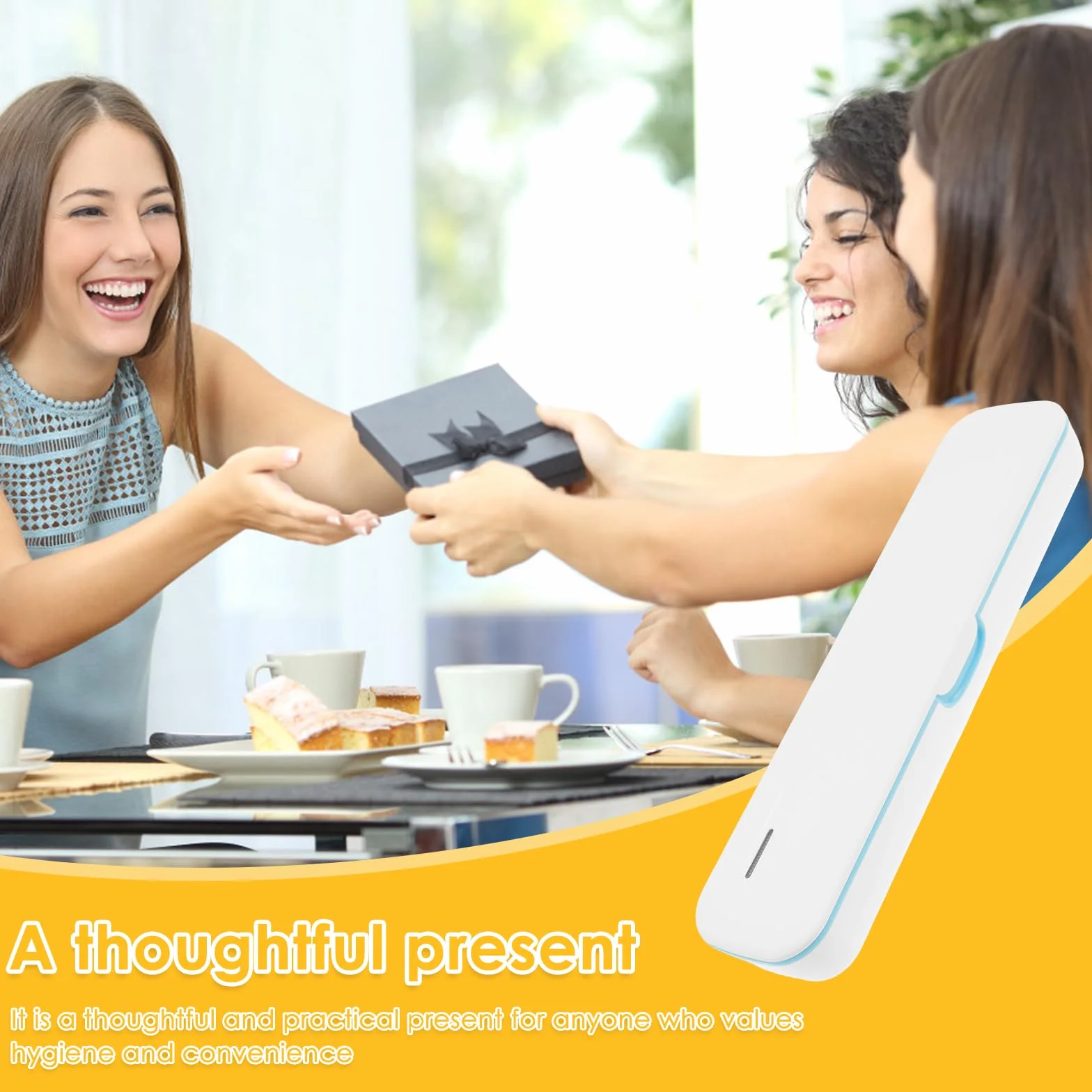 Portaspazzolino UV, disinfettante e sterilizzatore per famiglia/viaggi, regalo di compleanno per uomini