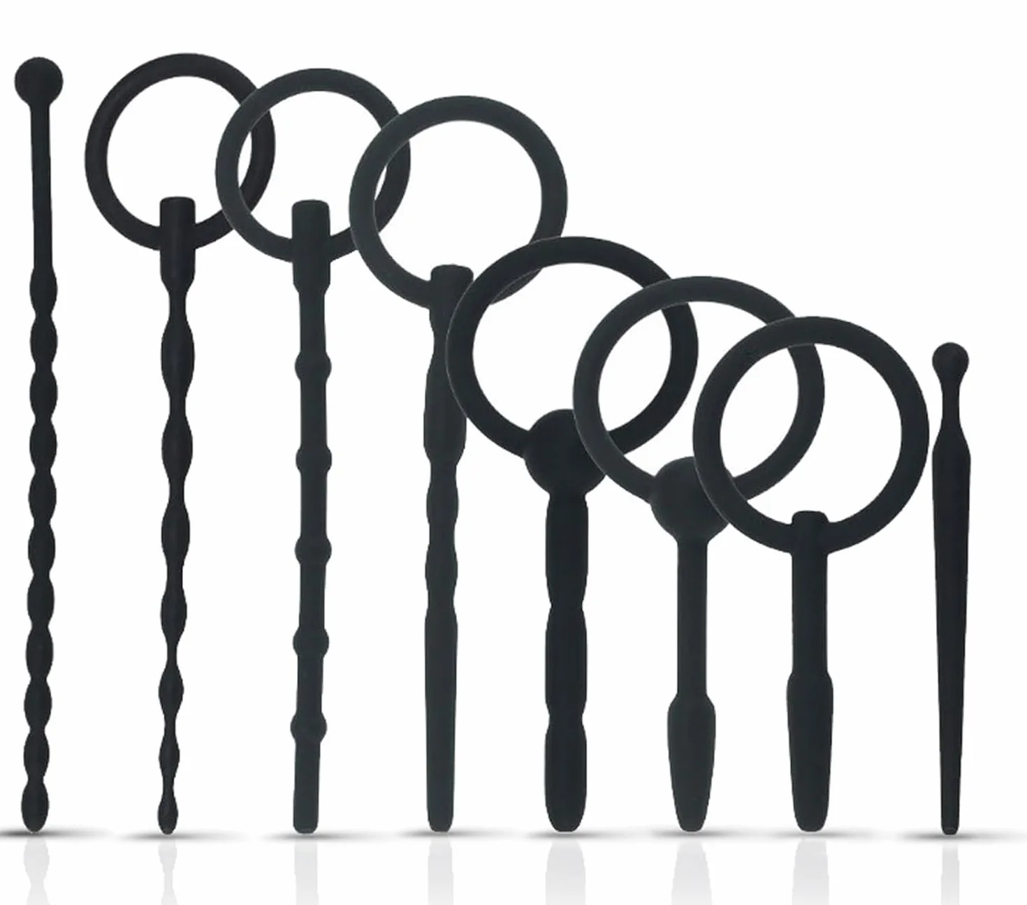 BDSMJOY 8pcs Silicone Sonda Dilatatore Uomo Stimolatore Uretra Pene Plug