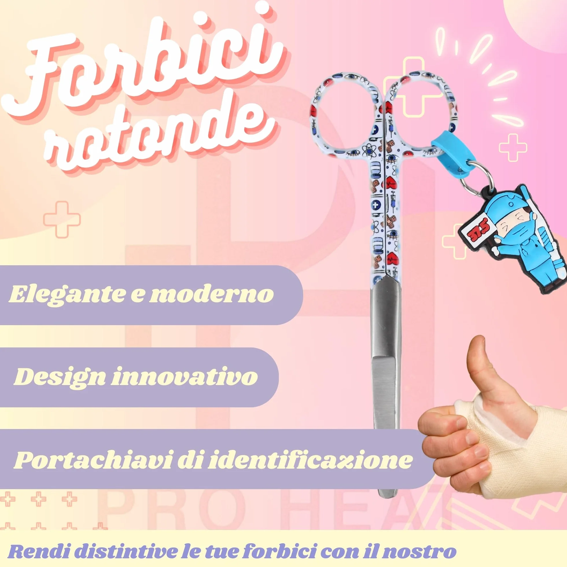 Forbici Infermiere Professionali Dritte per Bendaggio Ph Pro Heat