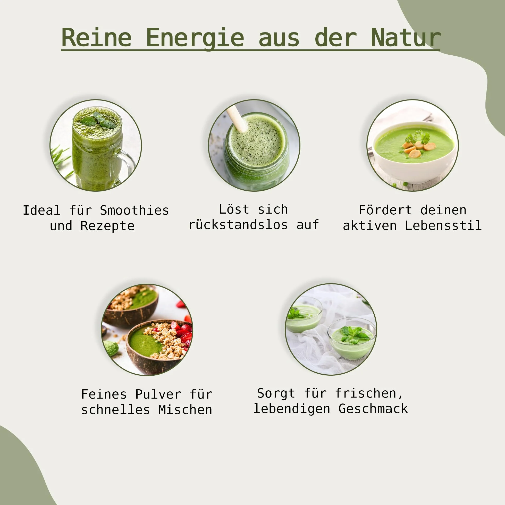 Succo d'erba d'orzo biologico in polvere | certificato di alta qualità | Barley Grass Juice Powder | 100% polvere d'erba d'orzo | La nutrizione secondo Anthony William (200 g)
