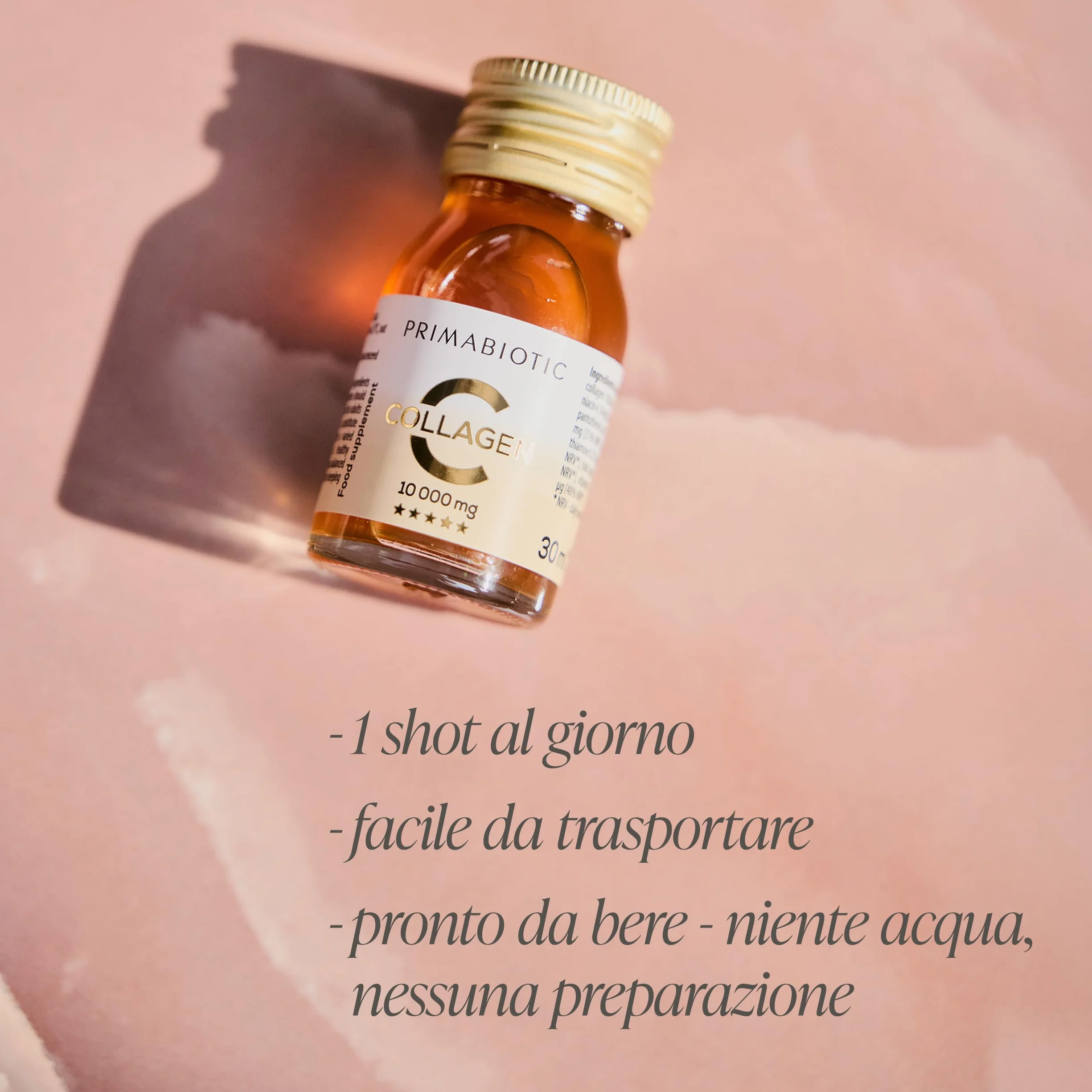 Primabiotic Collagene da Bere 10000 mg 30 Flaconcini 30 ml Integratore Liquido Pelle Capelli Articolazioni