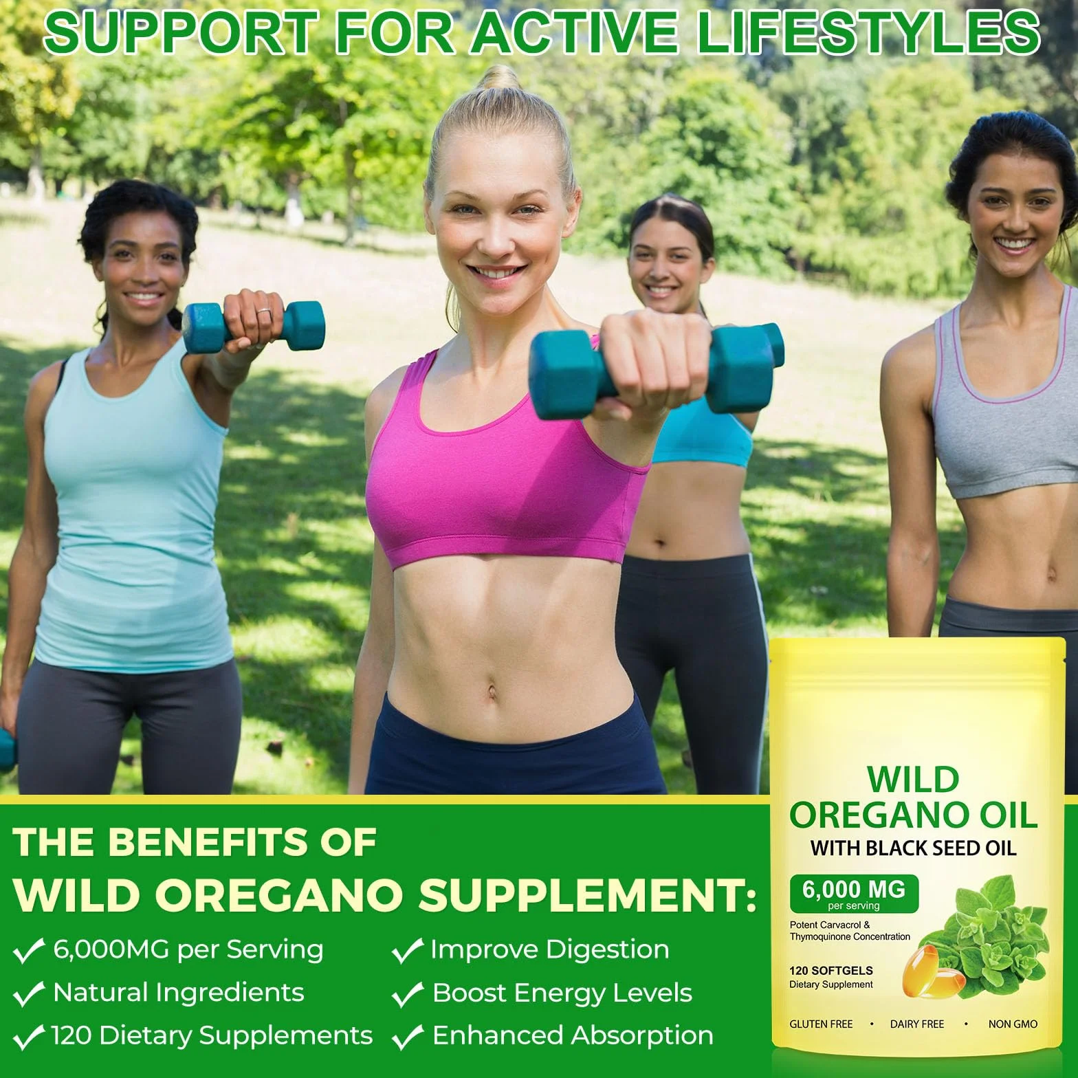 Olio di origano capsule 165 mg carvacrolo Non OGM 120 capsule