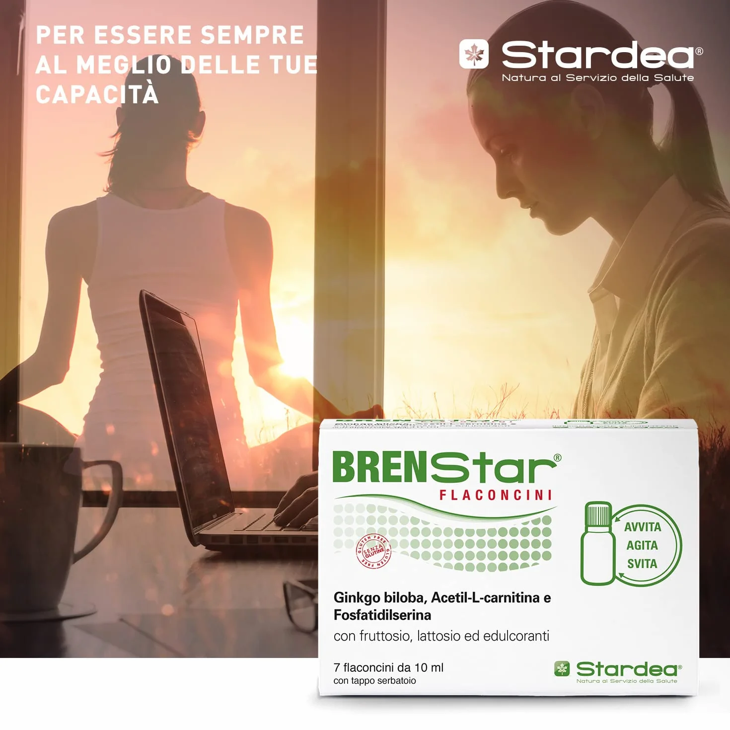 Ginkgo Biloba | Integratore per Memoria e Concentrazione | Integratore naturale stanchezza metale e fisica | Ginkgo Biloba da Bere | 7 flaconcini facile utilizzo | STARDEA Brenstar