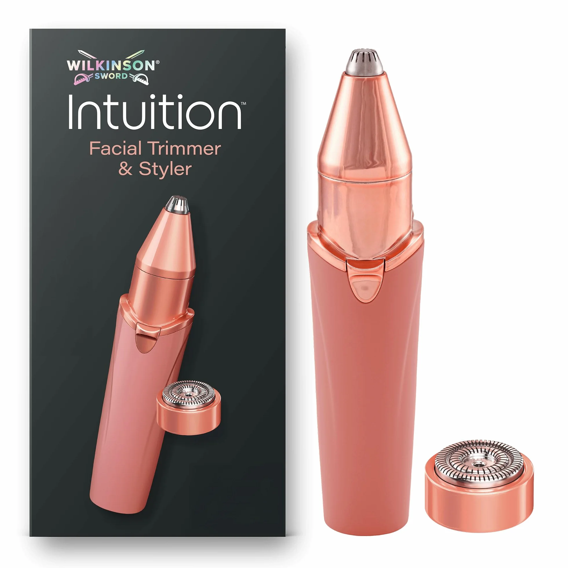 Wilkinson Sword Intuition rifinitore regolatore viso donna rasoio sopracciglia 2in1 con 2 accessori