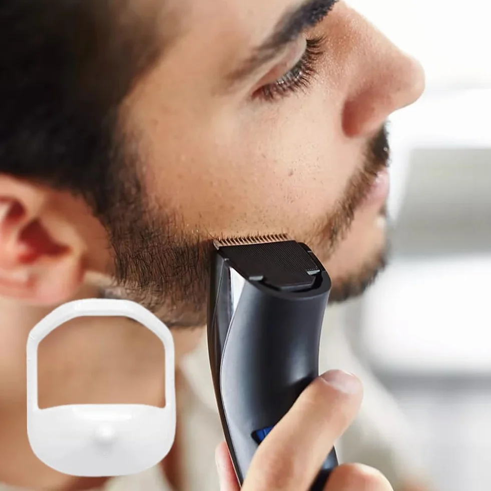 Modelli per Styling Barba,Modello per Rasatura pizzetto Modelli,Strumento per modellare e acconciare la barba,Modello Shaper Barba per Accessori Barba Modello per lo Styling Della Barba,5 Pezzi,Bianco