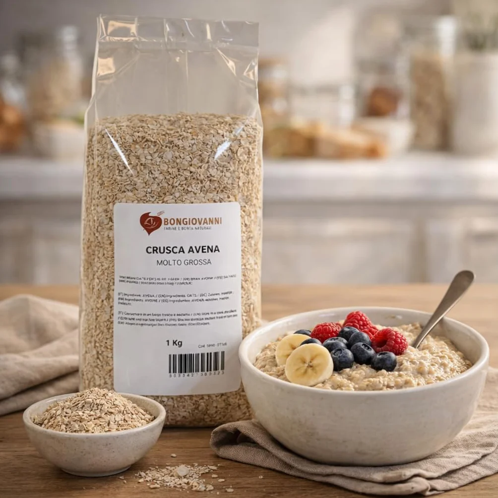BONGIOVANNI FARINE E BONTA' NATURALI Crusca D'Avena Macinazione grossa 1 kg