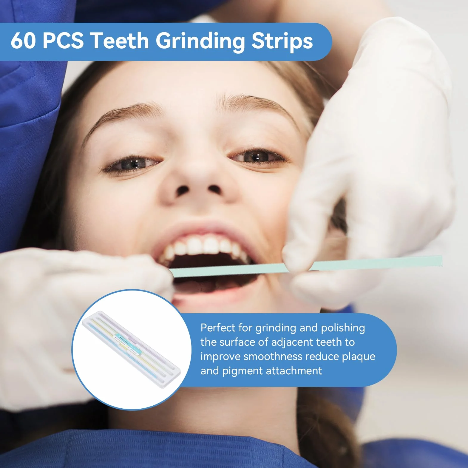 60 Strisce Abrasive Dentali, 4 X 150 Mm, 4 Tipi Strisce per Lucidatura Dentale Grossolane E Fini Carta Abrasiva, Faccette Dentali per La Cura Orale per Lo Sbiancamento Dei Denti, Pulizia Profonda Kit