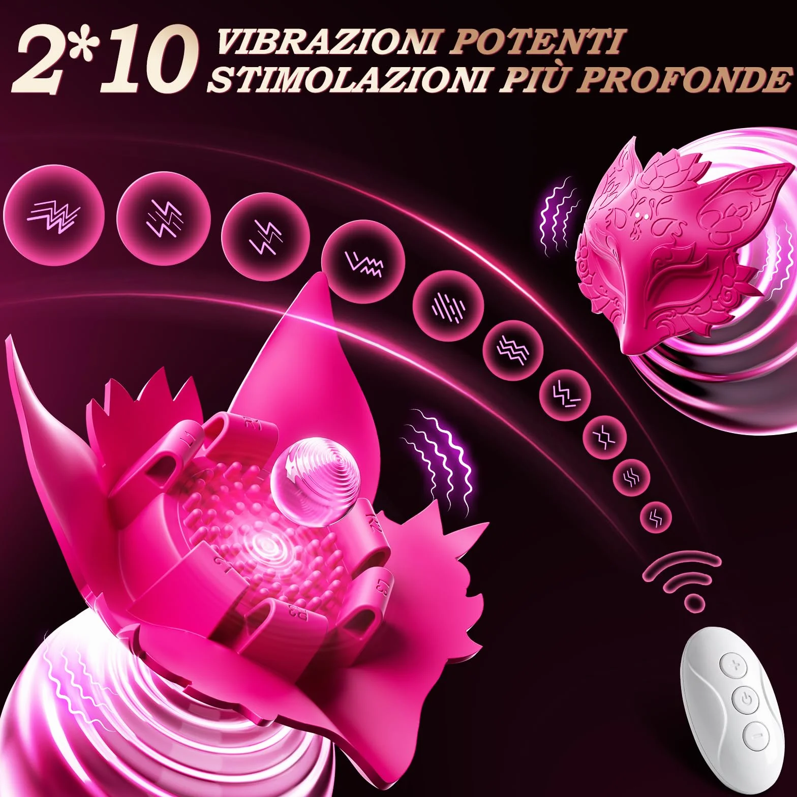 Pinze Capezzoli Vibratore Clitoride per Donna - Multifunzione Cerotto Vibrante per Capezzoli con Cinturino Regolabile e 10 Modalità di Vibrazione, Sex Toys Coppia Vibratori, Vibratore con Telecomando