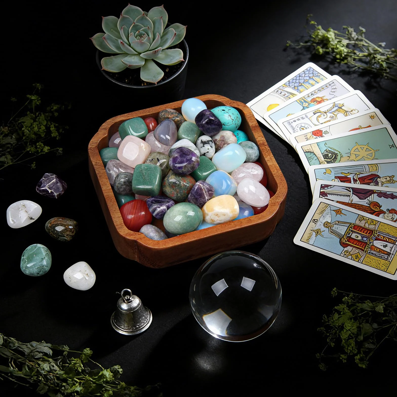 Pietre burattate miste colori caldi 1600g 2-3cm kryształy naturalne Reiki Wicca